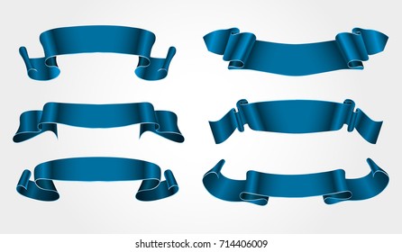 Vector ribbon banners.Set of ribbons.