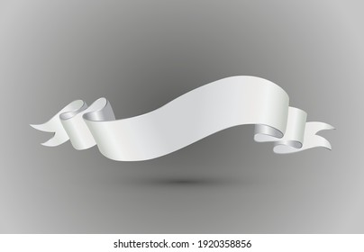 Banner de la cinta del vector.Diseño de la cinta blanca.