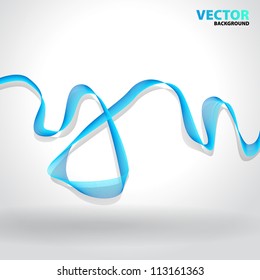 Vector ribbon blue abstract background