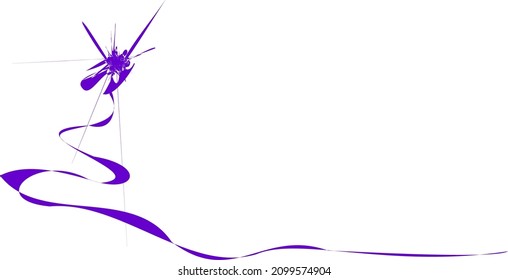 Vector ribbon border with radiant blot. Ability to change to any size without loss of quality. 