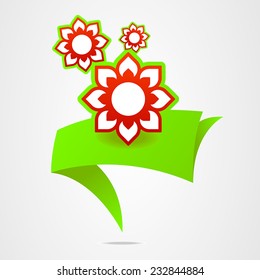 Vector ribbon flower icon