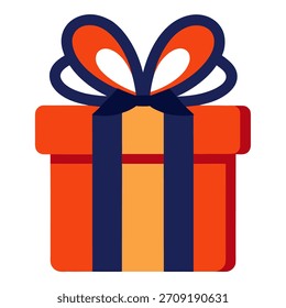 Vector de caja de regalo de cinta sobre fondo blanco