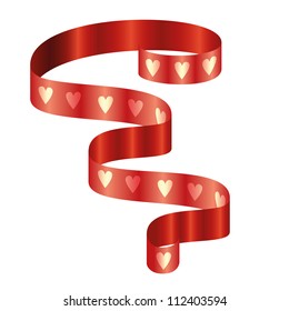 Vector ribbon with heart