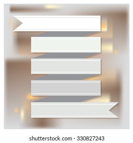 Vector ribbon icons logo Blurred Background