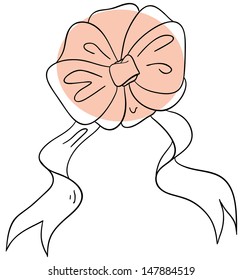 Vector ribbon is isolated on a white background