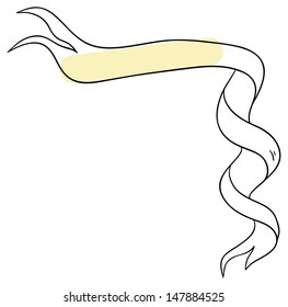 Vector ribbon is isolated on a white background