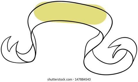 Vector ribbon is isolated on a white background