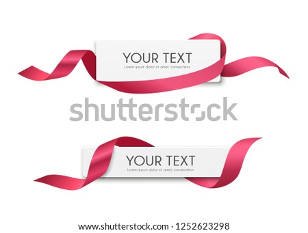 Vector Ribbon label banners collections design isolated on white background, illustration