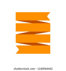 Vector Ribbon in Orange Color