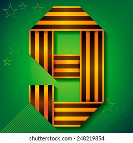 Vector ribbon of Saint George - 9 May - Victory day