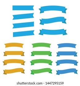 Vector Ribbon Set on white background. Banner ribbon vector set