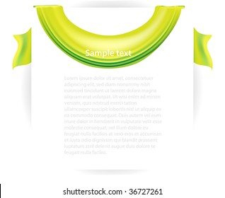 Vector ribbon for site or business blank