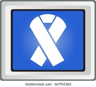 Vector of ribbon symbols for breast 