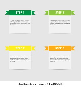 vector ribbon template for business project