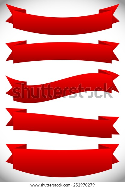 Vector Ribbons Banners Stock Vector (Royalty Free) 252970279