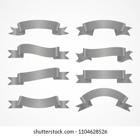 Vector Ribbons Banners Isolated On White Stock Vector (Royalty Free ...