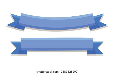 Cintas vectoriales y carteles de fondo blanco.