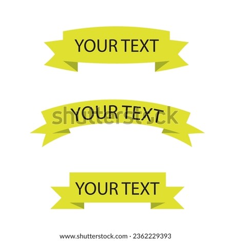 Vector ribbons, banners, streamers on white background