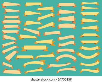 vector ribbons collection various shapes