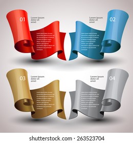 vector ribbons. Design infographics template. vector Layout