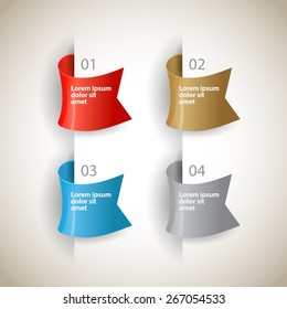 vector ribbons. Design infographics template. vector Layout
