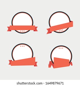 Vector ribbons and labels badge