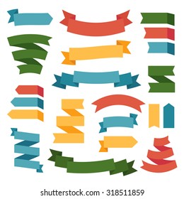 Vector Ribbons and labels set