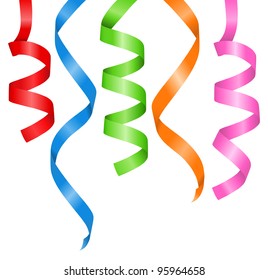 Vector ribbons on white background