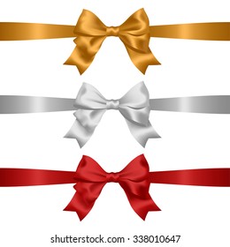 Vector ribbons with photorealistic bows.