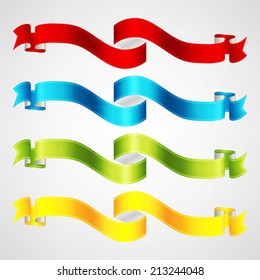 vector ribbons set