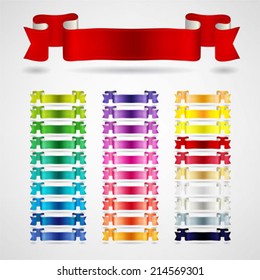vector ribbons set