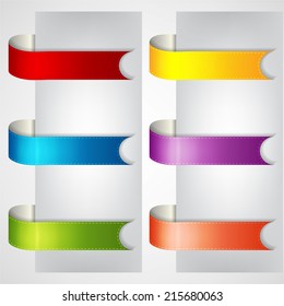 vector ribbons set