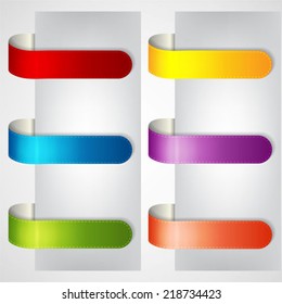 vector ribbons set
