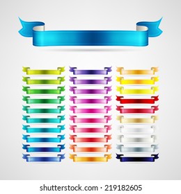 vector ribbons set