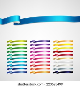 vector ribbons set