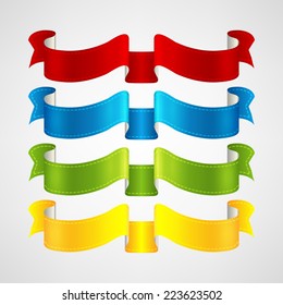 vector ribbons set