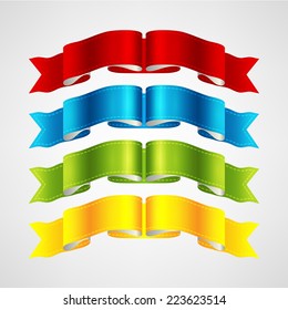 vector ribbons set