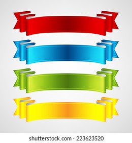 vector ribbons set