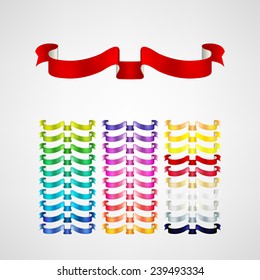 vector ribbons set