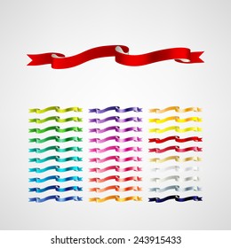 vector ribbons set