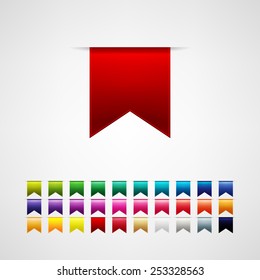 vector ribbons set