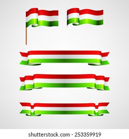 vector ribbons set