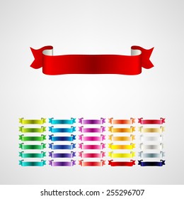 vector ribbons set