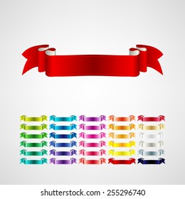 vector ribbons set