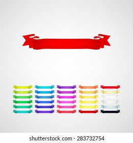 vector ribbons set
