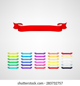 vector ribbons set