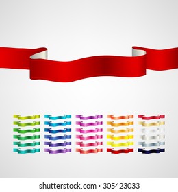 vector ribbons set