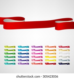 vector ribbons set
