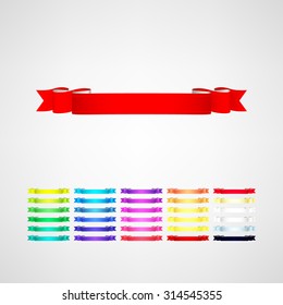 vector ribbons set