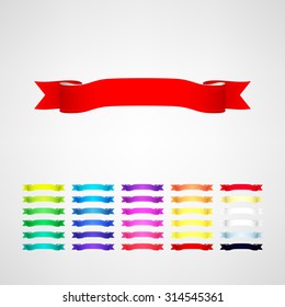 vector ribbons set
